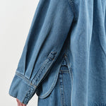 Christian Wijnants Apparel Womens Blouses Tarosa Shirt in Blue Denim