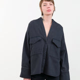 Christian Wijnants Apparel Womens Blouses Tarosa Shirt in Deep Petrol