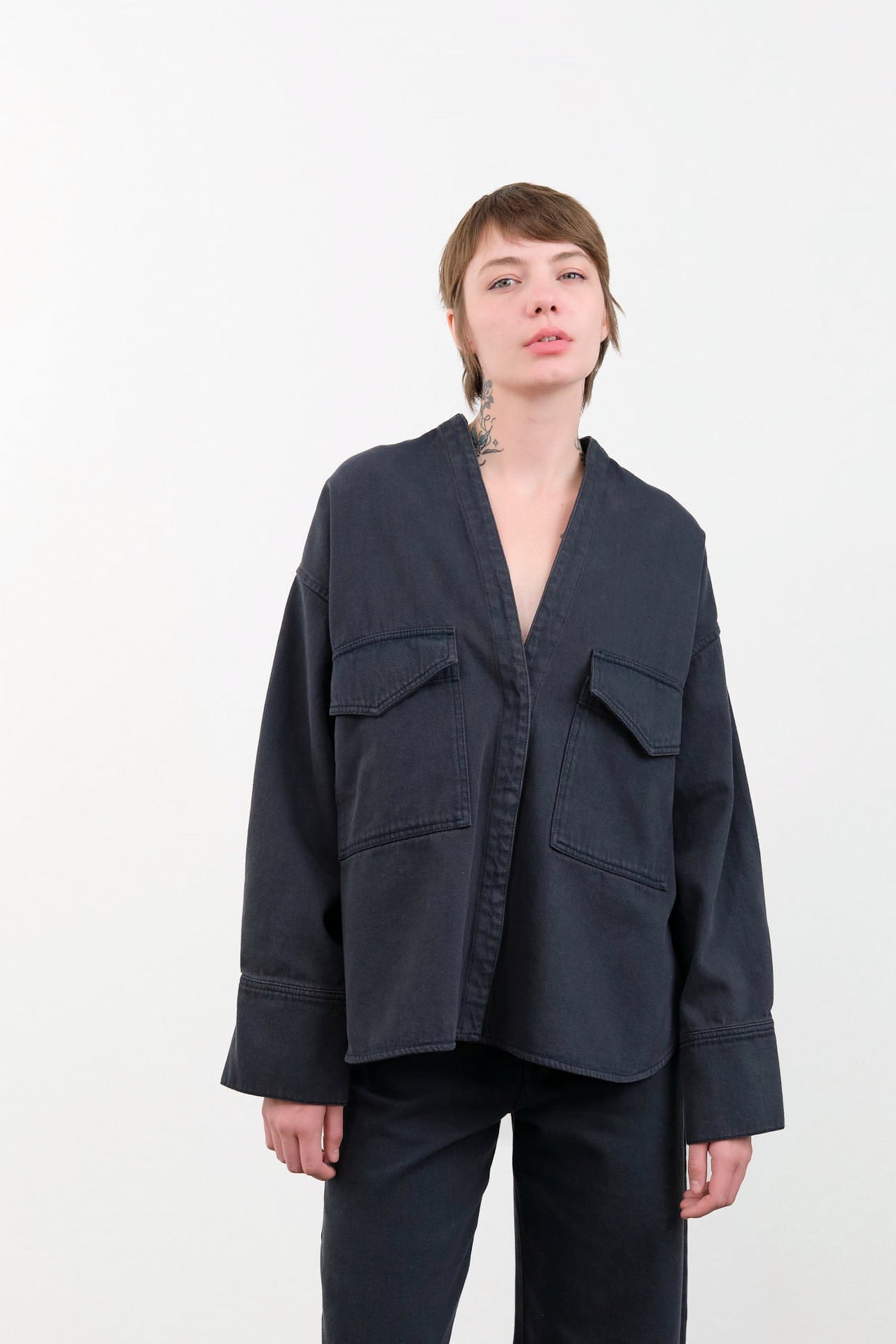 Christian Wijnants Apparel Womens Blouses Tarosa Shirt in Deep Petrol