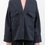 Christian Wijnants Apparel Womens Blouses Tarosa Shirt in Deep Petrol