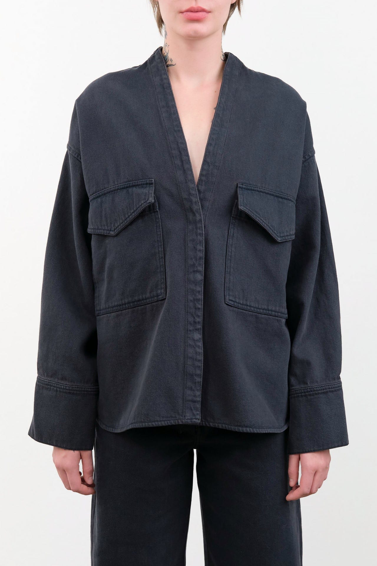 Christian Wijnants Apparel Womens Blouses Tarosa Shirt in Deep Petrol