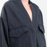 Christian Wijnants Apparel Womens Blouses Tarosa Shirt in Deep Petrol