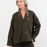 Christian Wijnants Apparel Womens Blouses Taroski V-Neck Denim Top