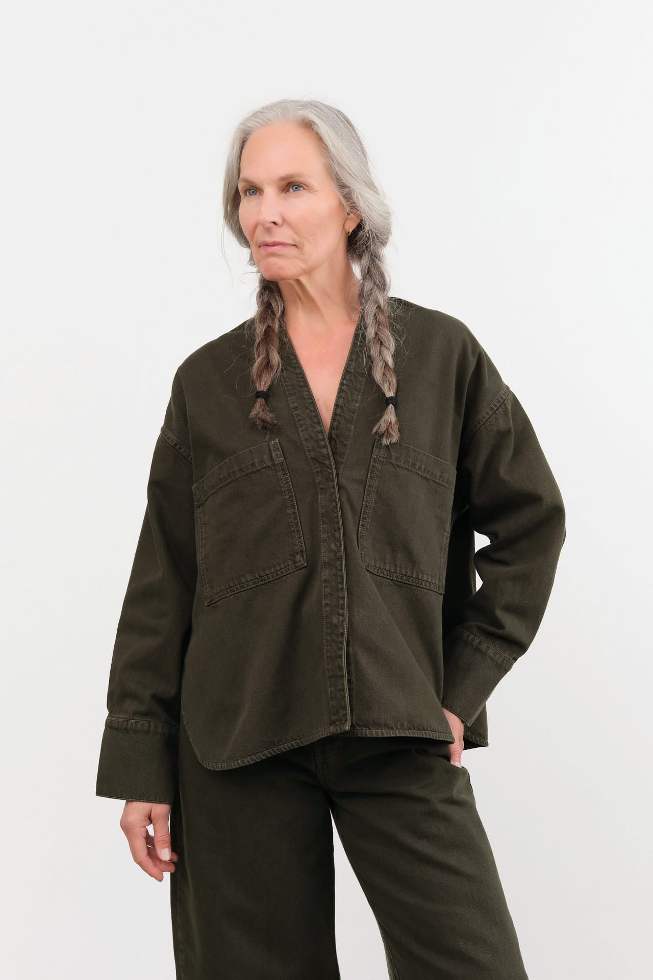 Christian Wijnants Apparel Womens Blouses Taroski V-Neck Denim Top
