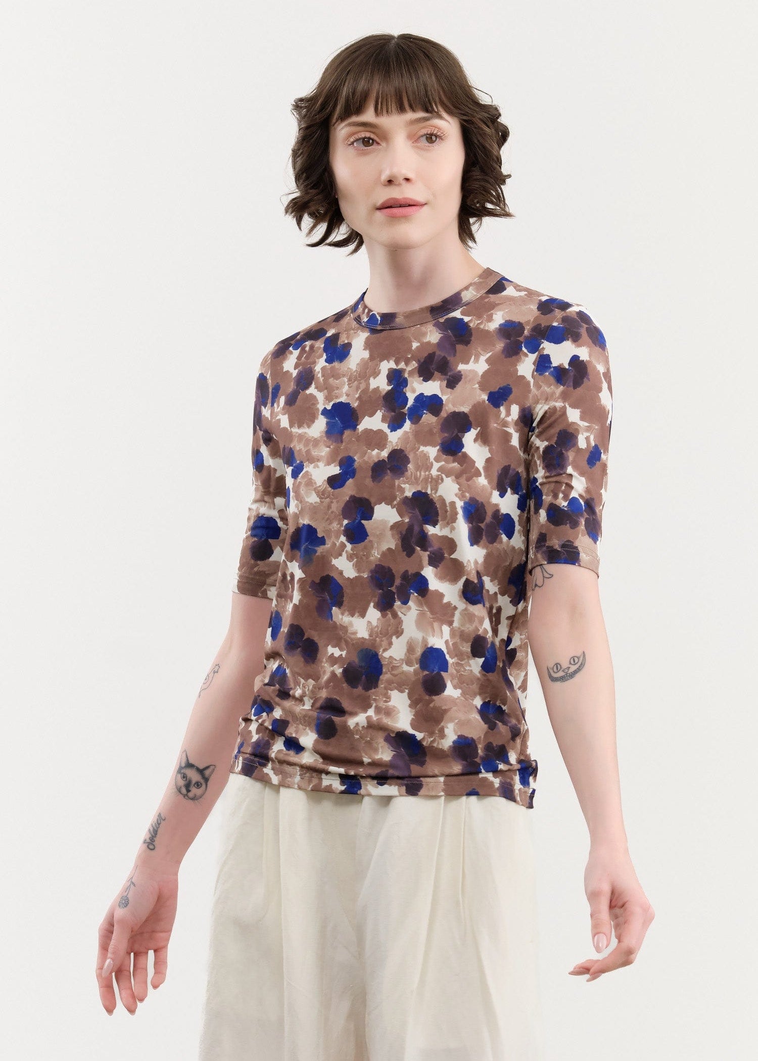 Christian Wijnants Apparel Womens Blouses Tenah Short Sleeve Fitted Jersey Top