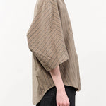 Christian Wijnants Apparel Womens Blouses Tialle Top in Olive Marine Stripe