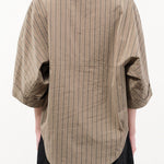 Christian Wijnants Apparel Womens Blouses Tialle Top in Olive Marine Stripe