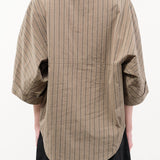 Christian Wijnants Apparel Womens Blouses Tialle Top in Olive Marine Stripe