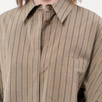 Christian Wijnants Apparel Womens Blouses Tialle Top in Olive Marine Stripe