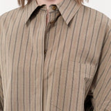 Christian Wijnants Apparel Womens Blouses Tialle Top in Olive Marine Stripe