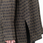 Long Sleeve Button Up Timani Top Silk Blouse in Buzz Wire Brown Print by Christian Wijnants Designer Brand 