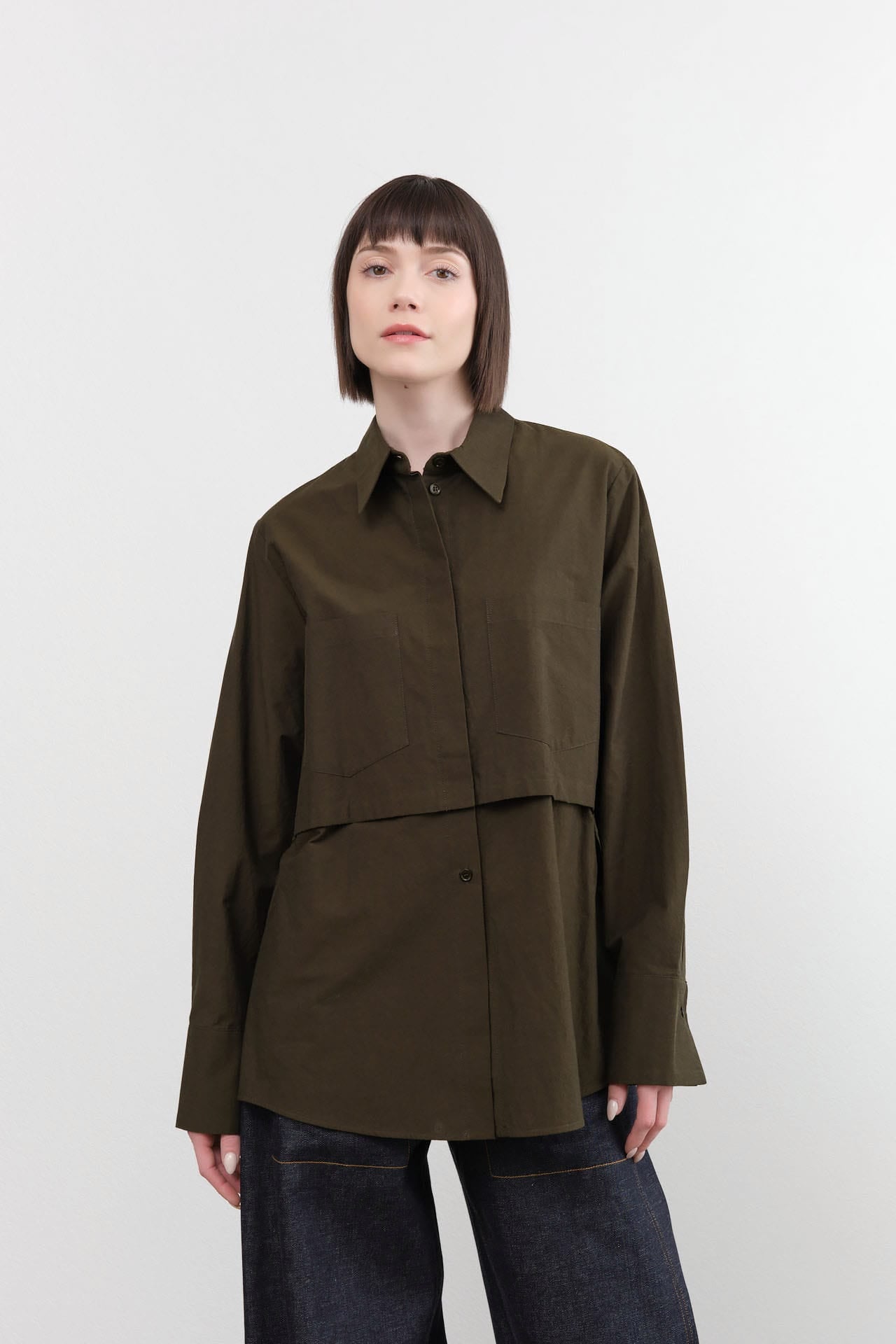 Christian Wijnants Apparel Womens Blouses Tolla Double-Layered Shirt