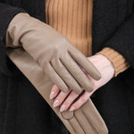 Clyde Classic Leather Gloves in Taupe