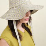 Side of Len Hat in Yellow Check