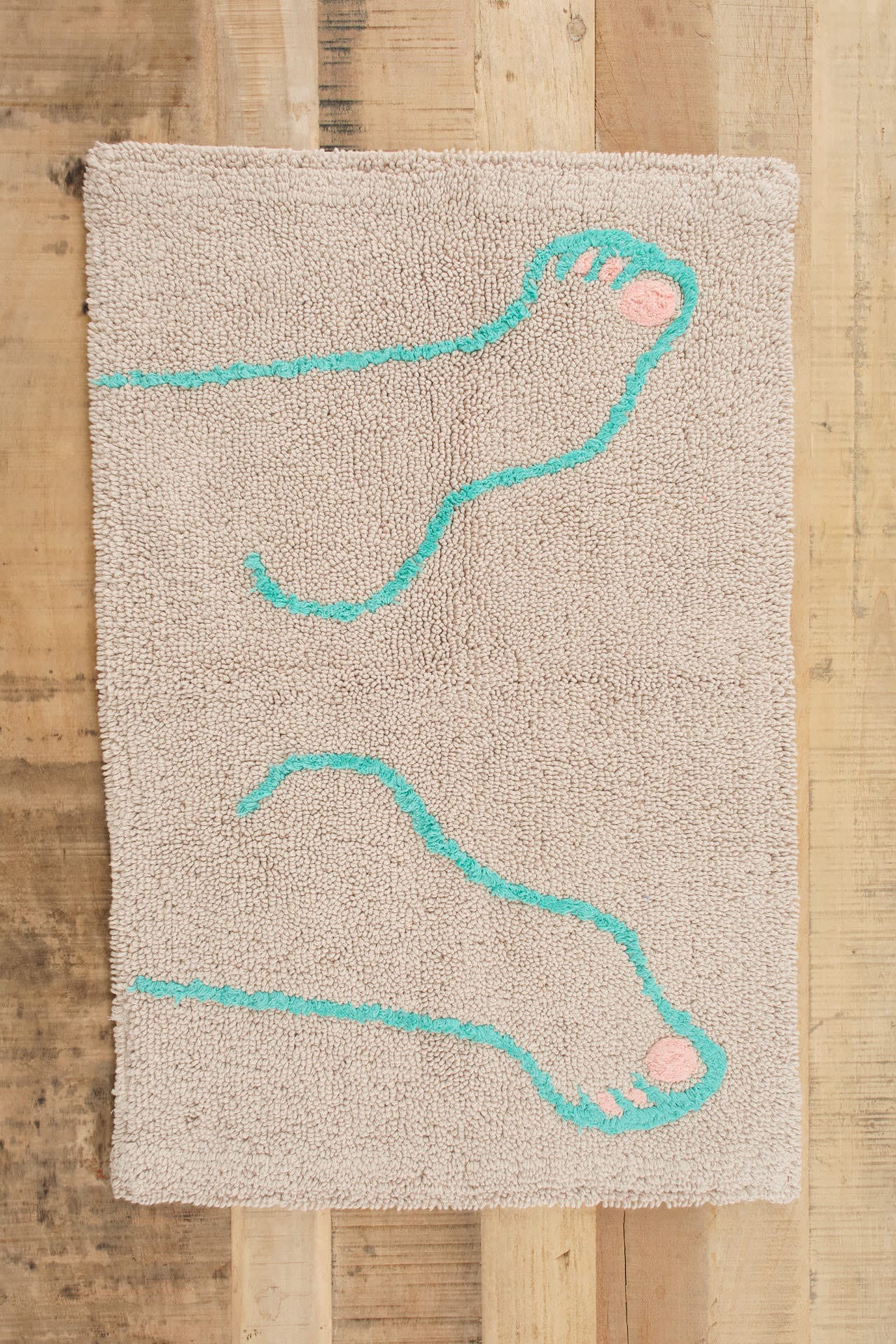 Cold Picnic Home Bath Textiles Footsie Bathmat in Grey 30" L X 20" W