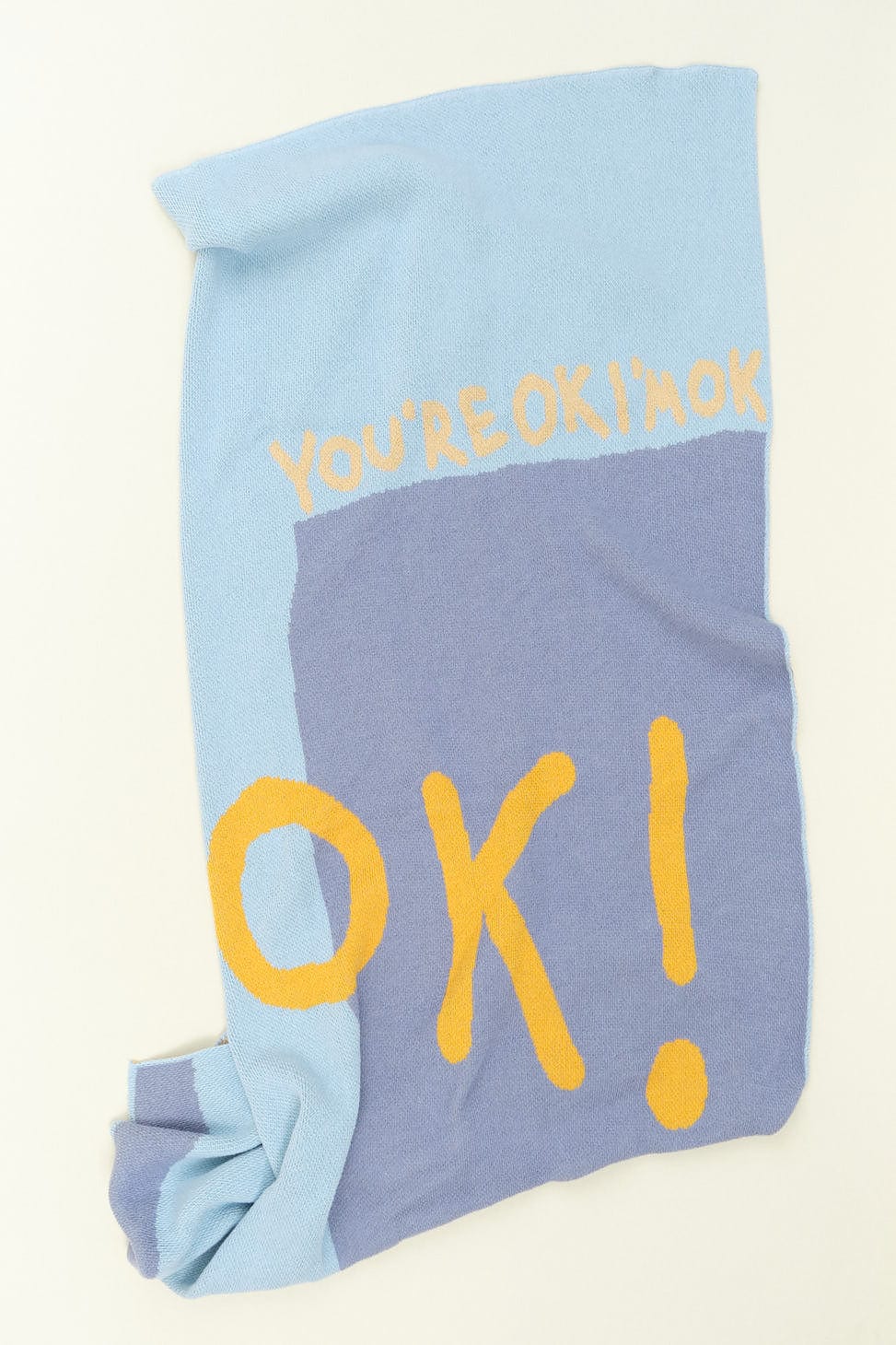 You're Ok I'm Ok Knitted Blanket