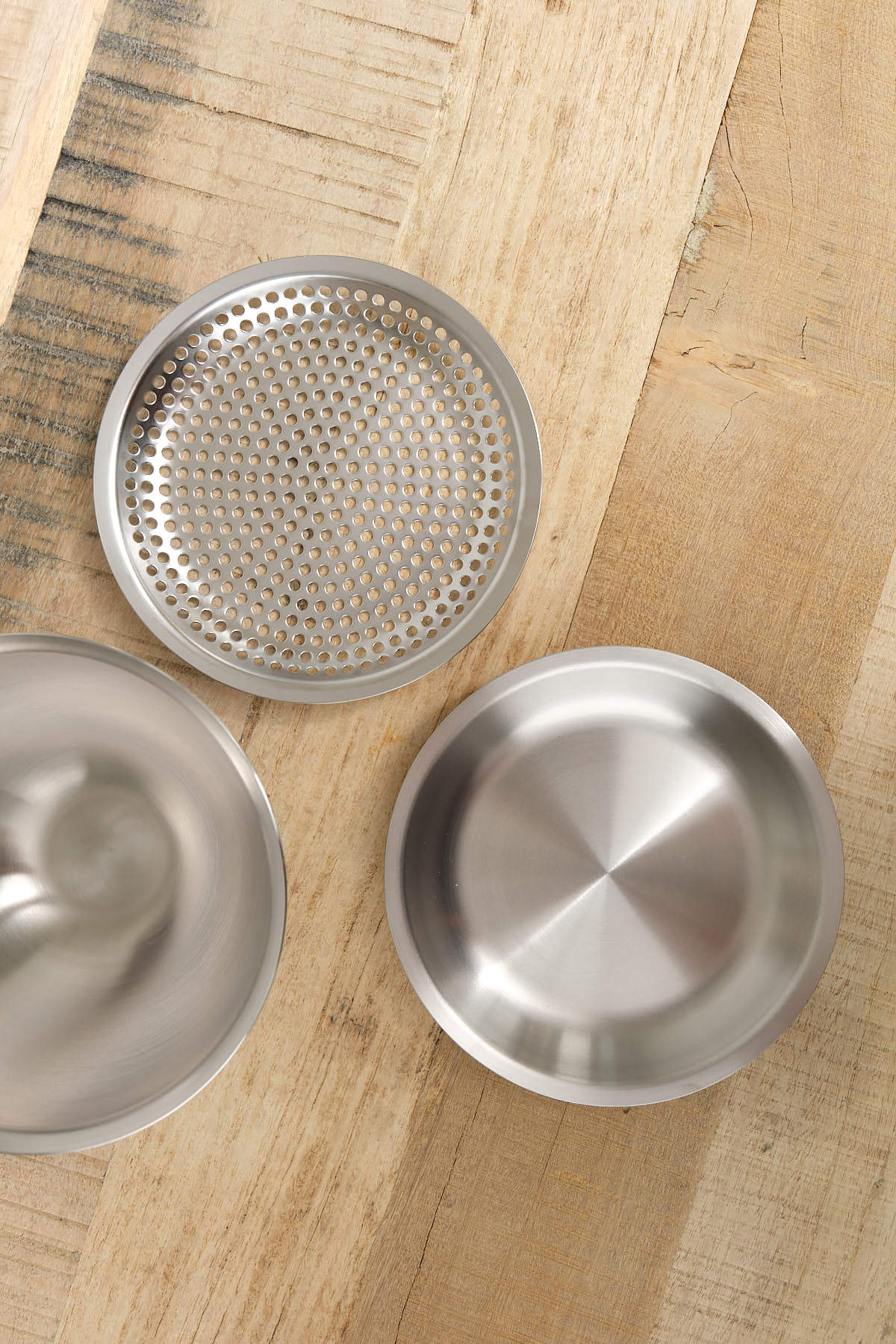 Stainless Steel Small Makanai Bowl 130 with Lid and Strainer by Conte