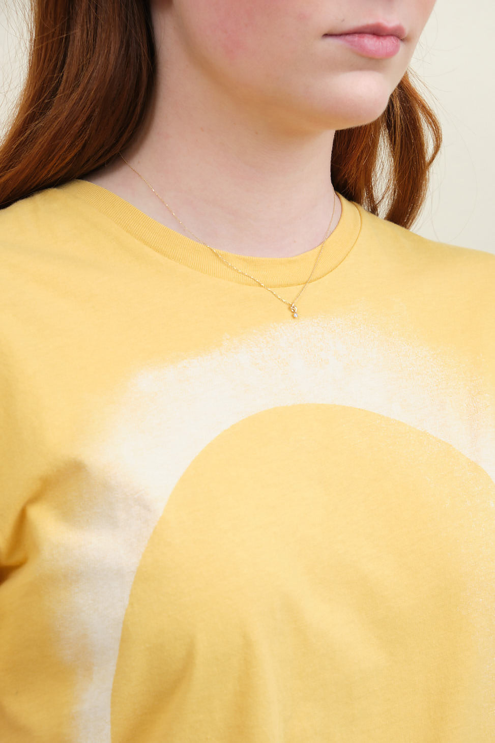 Neckline on Moon T Shirt in Yellow