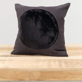 Correll Correll Home Pillows Velvet Circle Pillow in Black Black / 18" X 18"