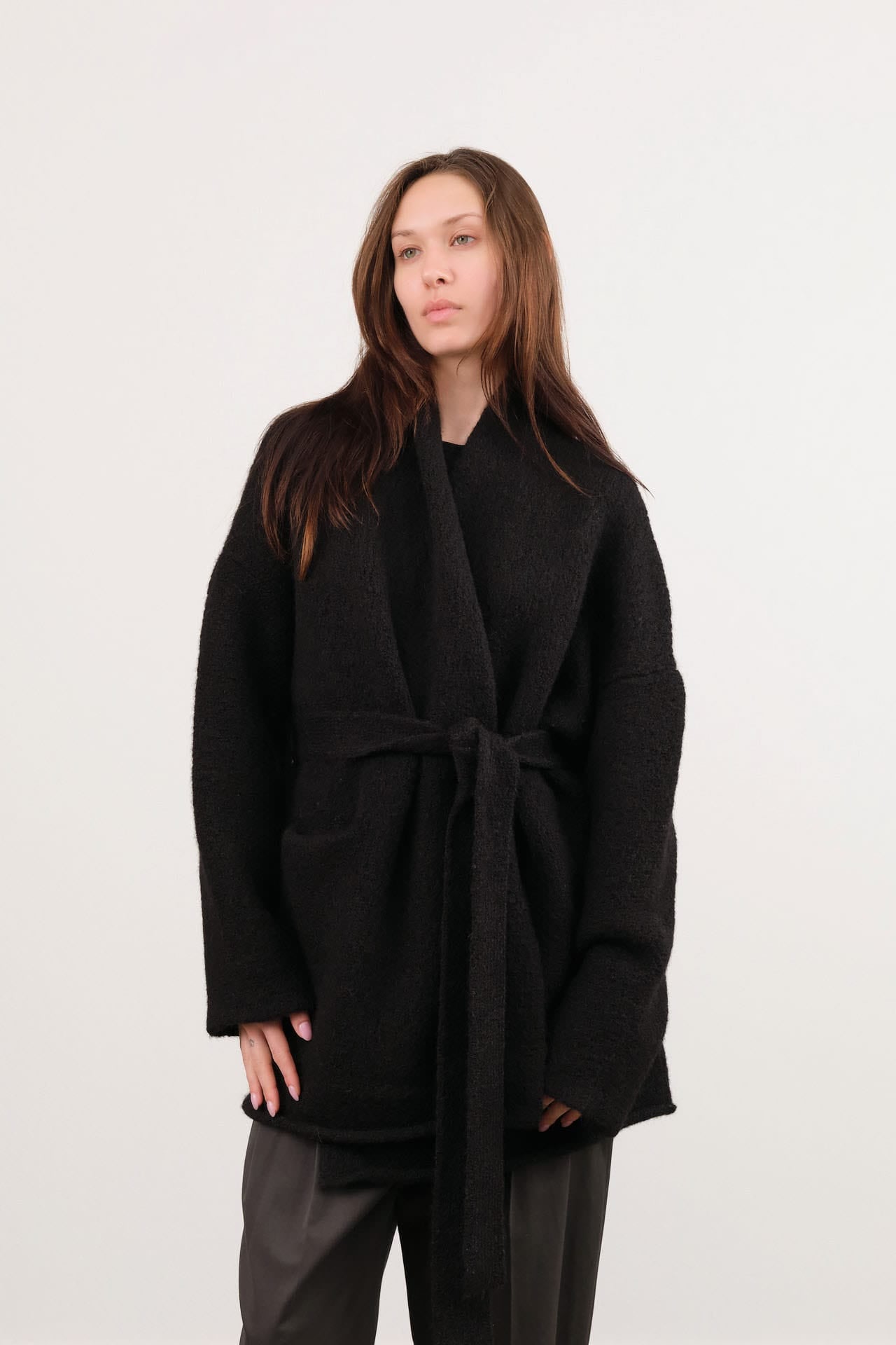 Lauren Manoogian Apparel Womens Sweaters Coto Cardigan in Black