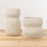 Cym Warkov Ceramics Home Kitchen Vases Large Oval Curvy 2.0 Vase Cream
