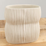 Cym Warkov Ceramics Home Kitchen Vases Small Oval Curvy 2.0 Vase Cream