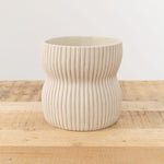Cym Warkov Ceramics Home Kitchen Vases Small Round Curvy 2.0 Vase Cream