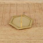 Daiyo Home Candle Holders Hexagon Brass Candle Stand Brass / 2.5" Dia