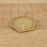 Daiyo Home Candle Holders Hexagon Brass Candle Stand Brass / 2.5" Dia