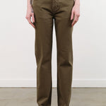 Dala Apparel Womens Denim Calla Mid Rise Ankle Jeans in Dark Olive