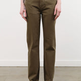 Dala Apparel Womens Denim Calla Mid Rise Ankle Jeans in Dark Olive