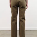 Dala Apparel Womens Denim Calla Mid Rise Ankle Jeans in Dark Olive