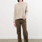 Dala Apparel Womens Denim Calla Mid Rise Ankle Jeans in Dark Olive