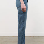 Dala Apparel Womens Denim Calla Mid Rise Ankle Jeans in Smoke Blue