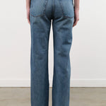Dala Apparel Womens Denim Calla Mid Rise Ankle Jeans in Smoke Blue