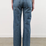 Dala Apparel Womens Denim Calla Mid Rise Ankle Jeans in Smoke Blue