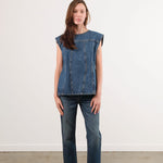 Dala Apparel Womens Denim Calla Straight Ankle Jean in Archive Blue