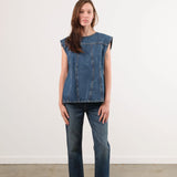 Dala Apparel Womens Denim Calla Straight Ankle Jean in Archive Blue