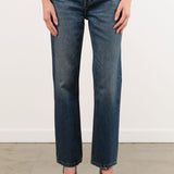 Dala Apparel Womens Denim Calla Straight Ankle Jean in Archive Blue