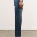 Dala Apparel Womens Denim Calla Straight Ankle Jean in Archive Blue