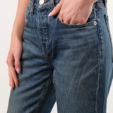 Dala Apparel Womens Denim Calla Straight Ankle Jean in Archive Blue