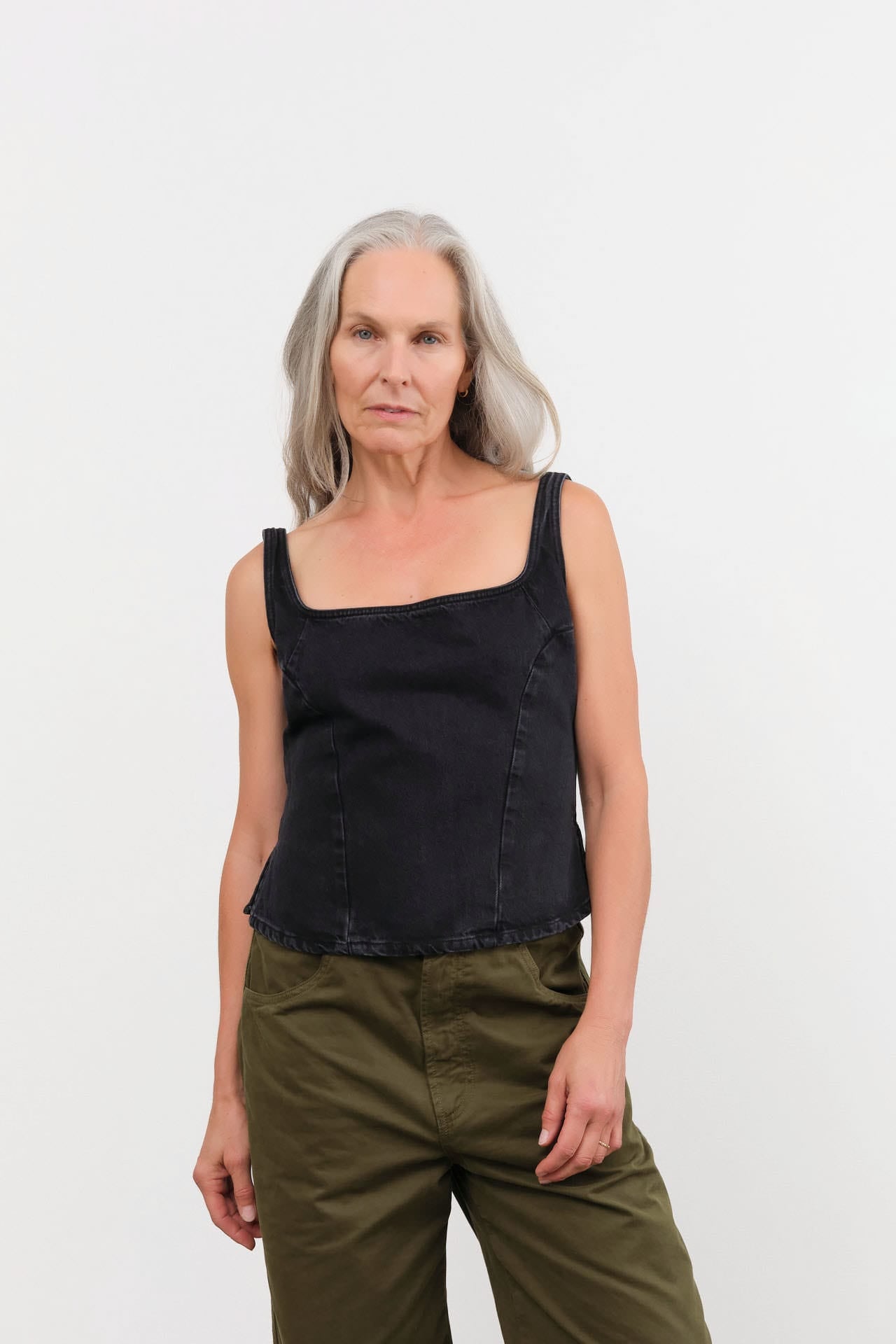 Dala Apparel Womens Blouses Quiet Corset in Hurricane