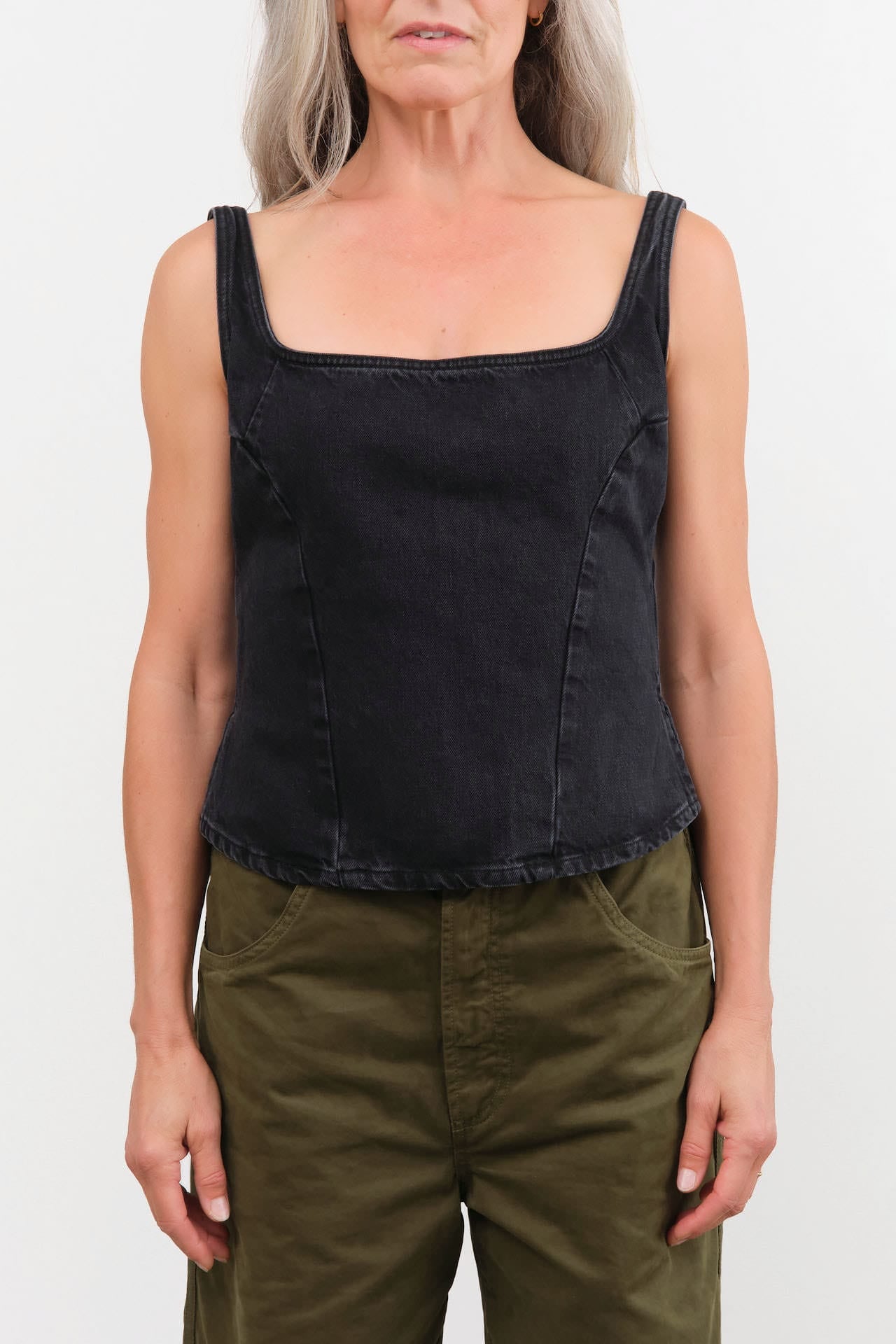 Dala Apparel Womens Blouses Quiet Corset in Hurricane