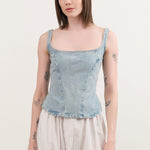 Dala Apparel Womens Blouses Quiet Corset in Pacifica