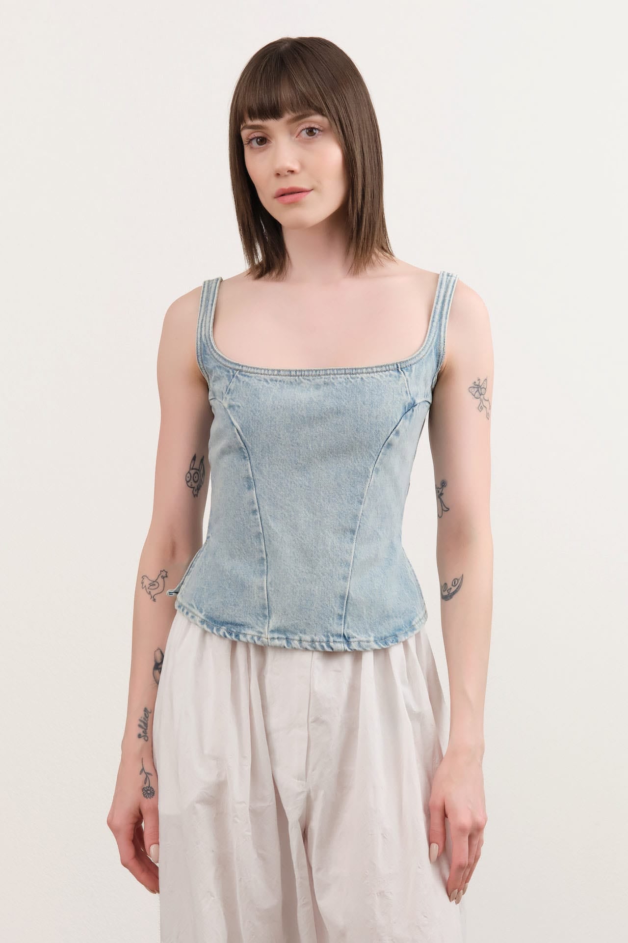 Dala Apparel Womens Blouses Quiet Corset in Pacifica