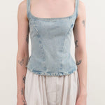 Dala Apparel Womens Blouses Quiet Corset in Pacifica
