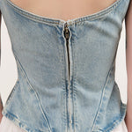 Dala Apparel Womens Blouses Quiet Corset in Pacifica