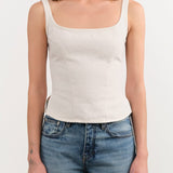 Dala Apparel Womens Blouses Quiet Corset in Salt