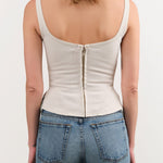 Dala Apparel Womens Blouses Quiet Corset in Salt