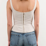 Dala Apparel Womens Blouses Quiet Corset in Salt